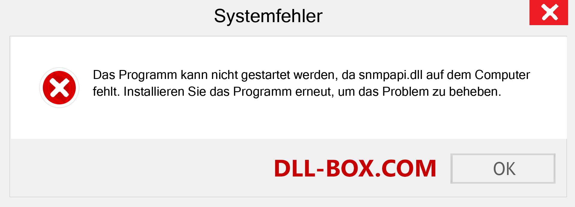 snmpapi.dll-Datei fehlt?. Download für Windows 7, 8, 10 - Fix snmpapi dll Missing Error unter Windows, Fotos, Bildern